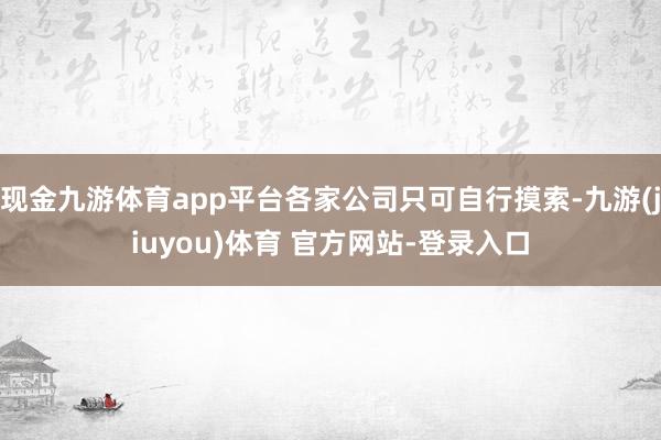 现金九游体育app平台各家公司只可自行摸索-九游(jiuyou)体育 官方网站-登录入口